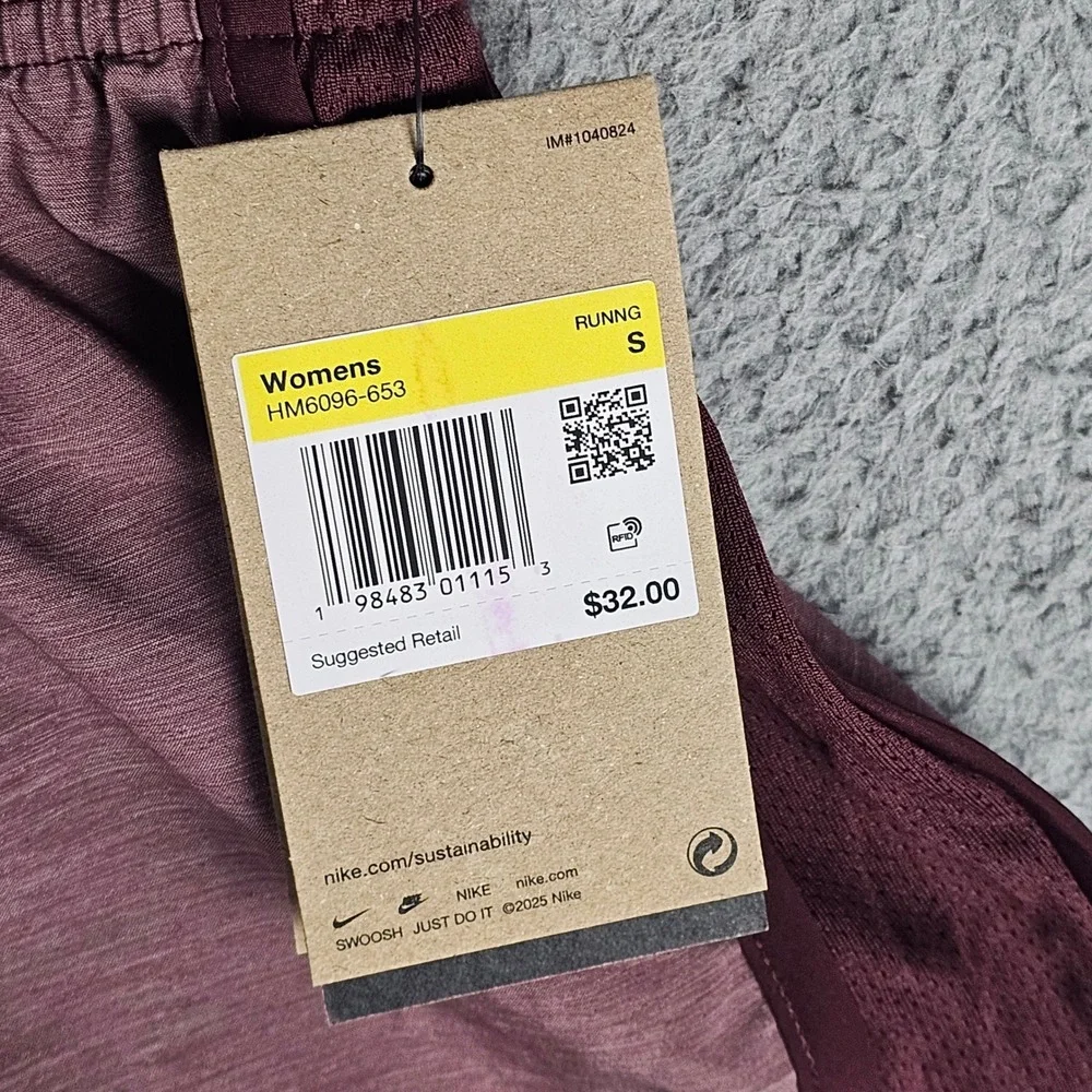 Nike Shorts Womens S Burgundy Tempo Dri-FIT Running HM6096-653 Athletic New